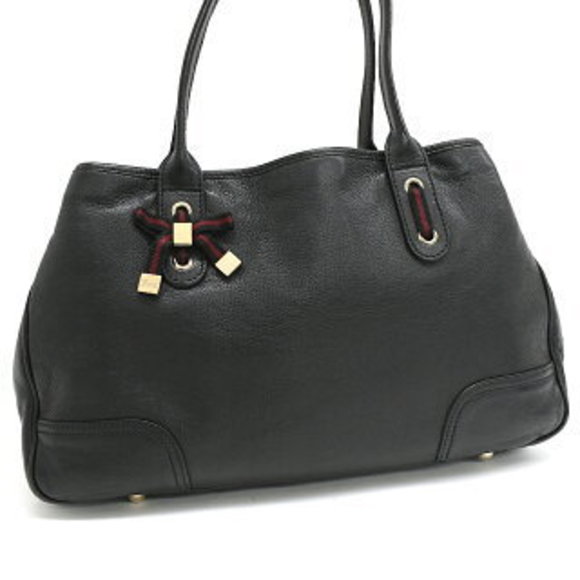 Gucci Princess Tote Bag Leather Web Stripe Sherry Ribbon - Picture 1 of 8